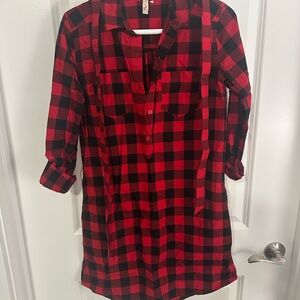 Red Camel Red and Black Checkered Shirt